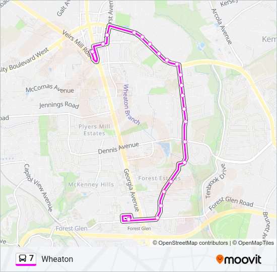 7 Bus Line Map
