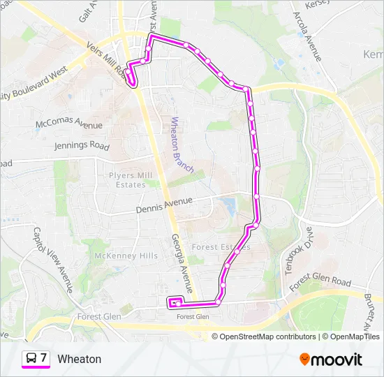 7 Bus Line Map