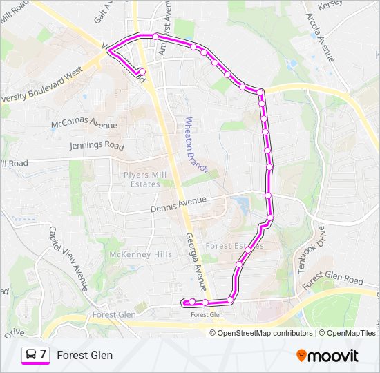 7 Bus Line Map