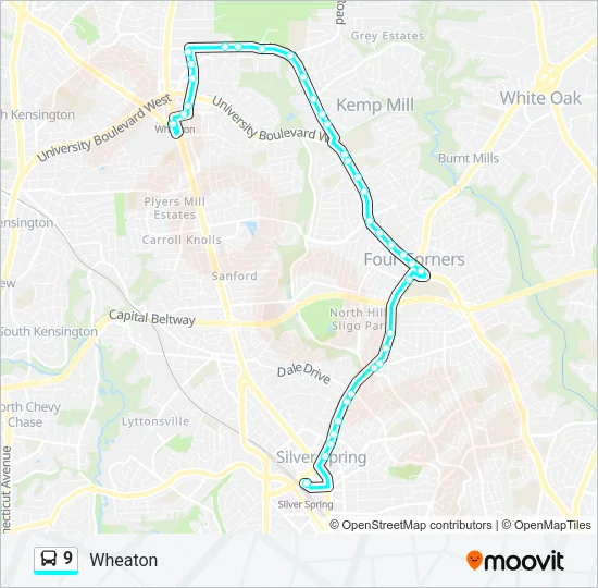 9 Bus Line Map