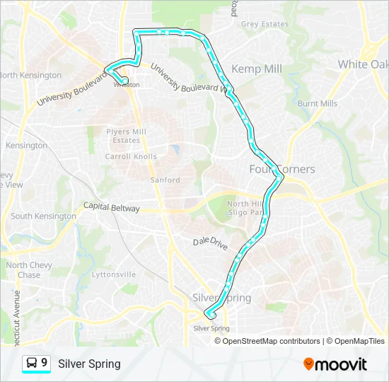 9 Bus Line Map