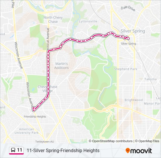 11 Bus Line Map