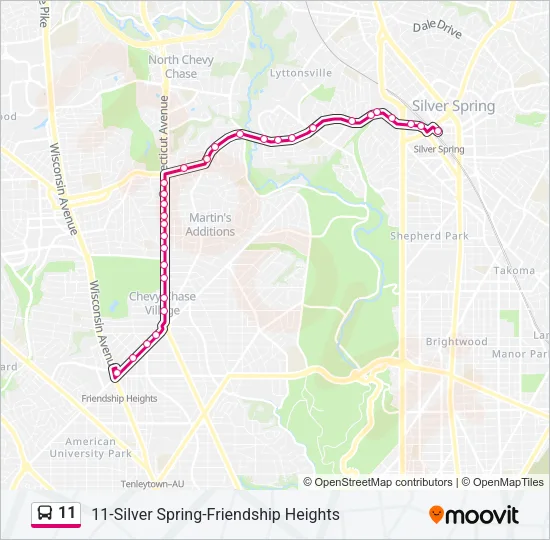 11 Bus Line Map