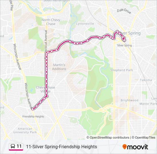 11 Bus Line Map