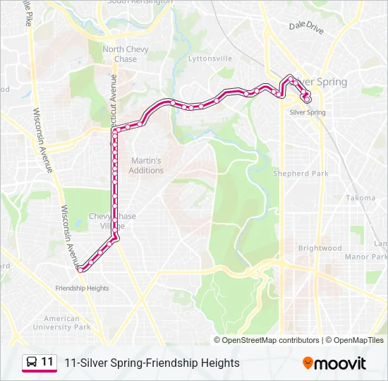 11 Bus Line Map