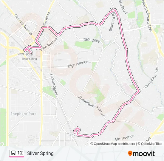 12 Bus Line Map