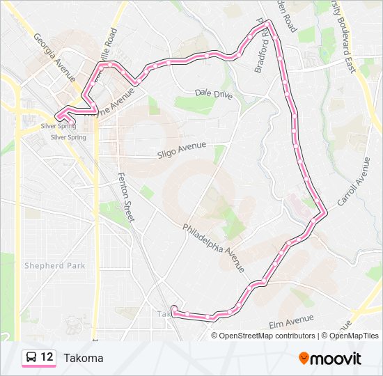 12 Bus Line Map