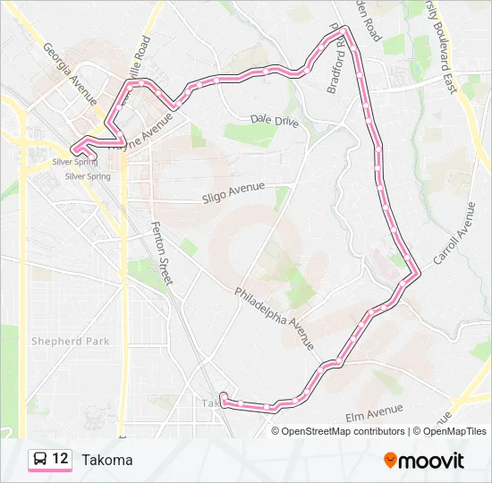 12 Bus Line Map
