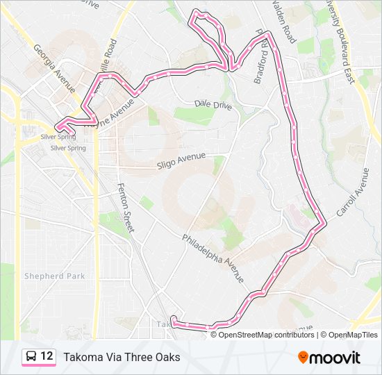 12 Bus Line Map