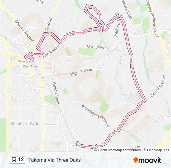 12 Bus Line Map