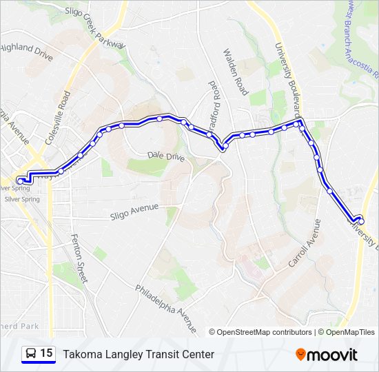 15 Bus Line Map