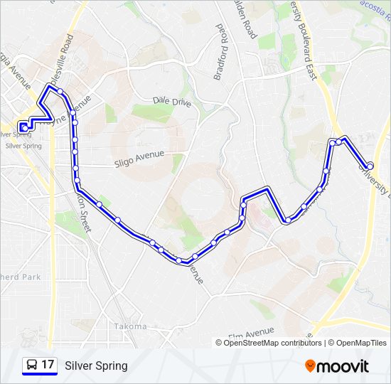 17 Bus Line Map