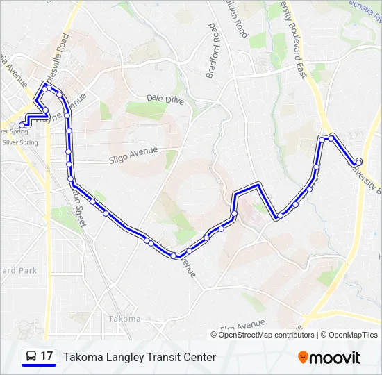 17 Bus Line Map