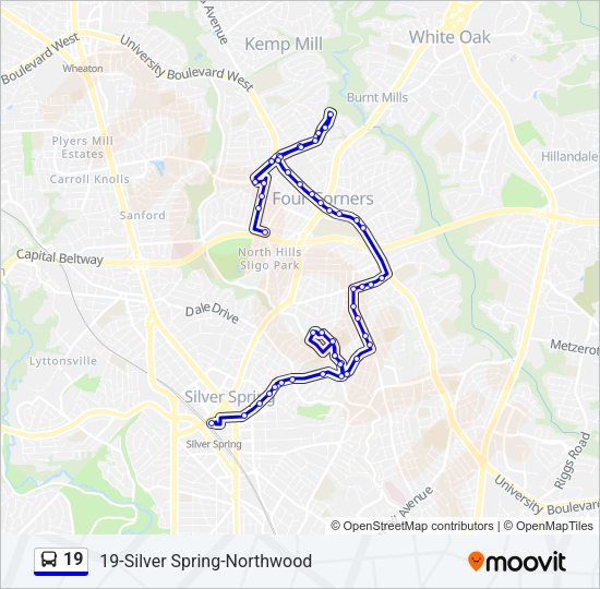 19 Bus Line Map