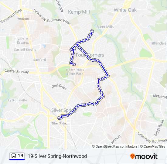 19 Bus Line Map