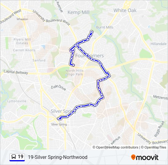 19 Bus Line Map