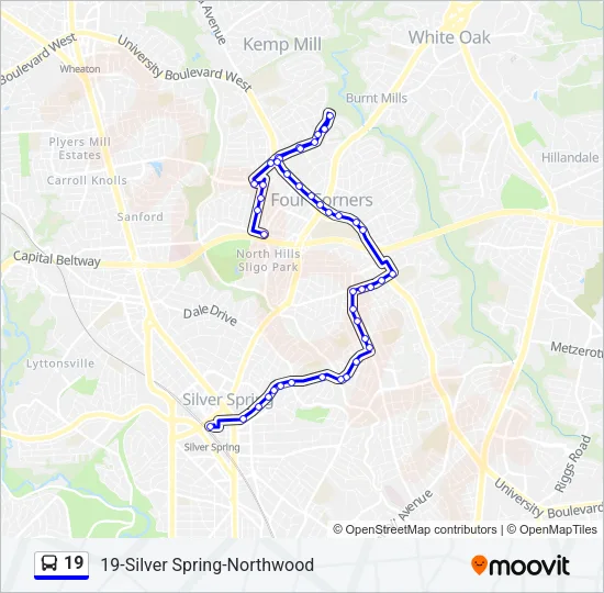 19 Bus Line Map