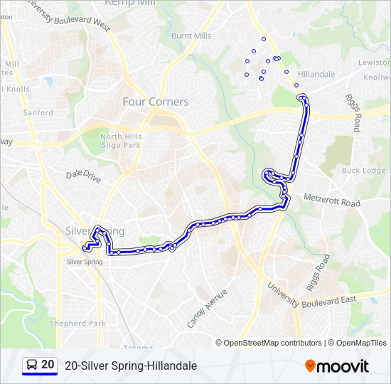 20 Bus Line Map