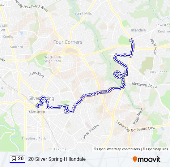 20 Bus Line Map