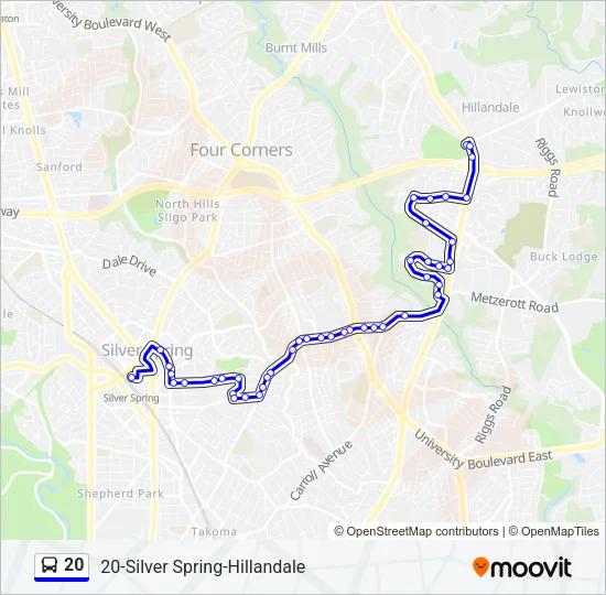 20 Bus Line Map