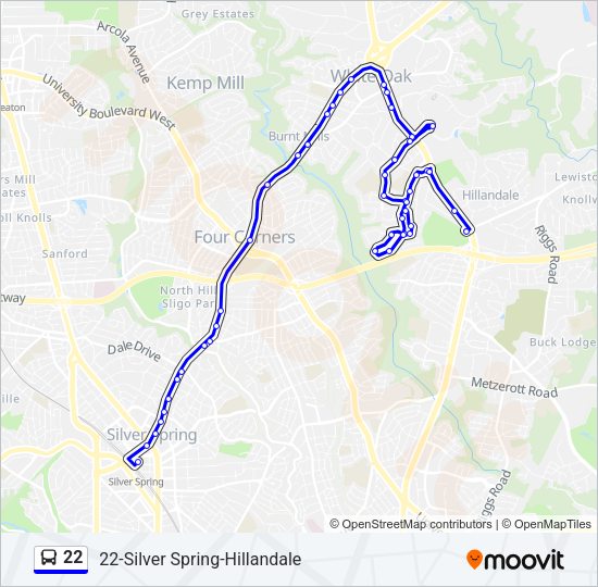 22 Bus Line Map