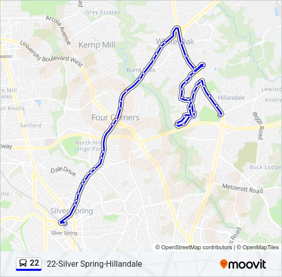22 Bus Line Map