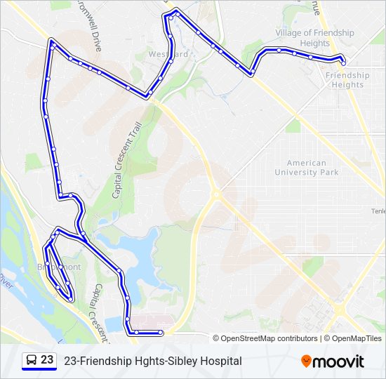 23 Bus Line Map