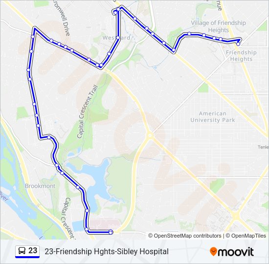 23 Bus Line Map