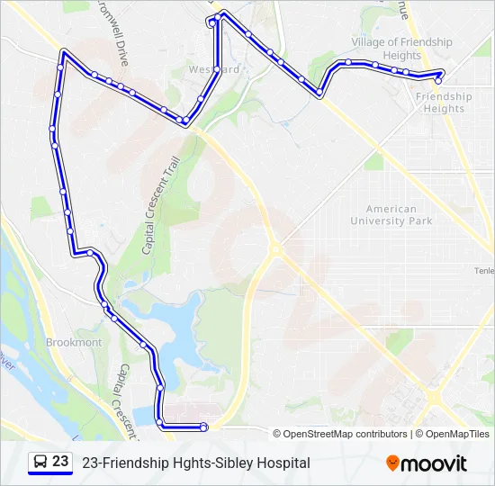 23 Bus Line Map