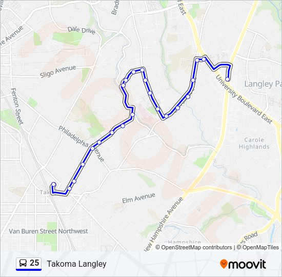 25 Bus Line Map