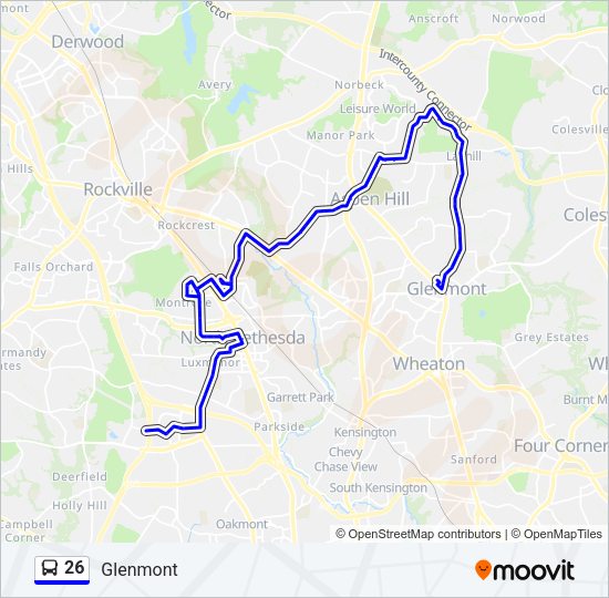 26 Bus Line Map