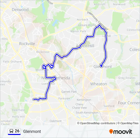 26 Bus Line Map