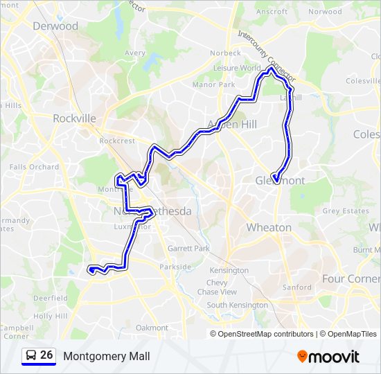 26 Bus Line Map