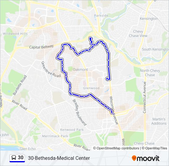30 Bus Line Map