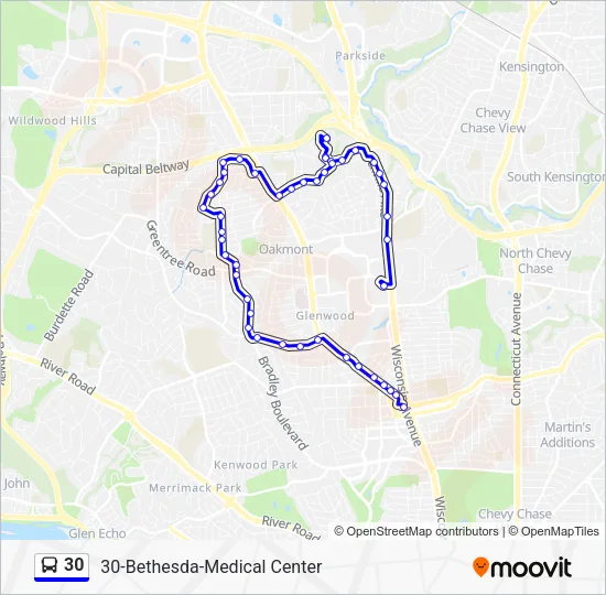30 Bus Line Map