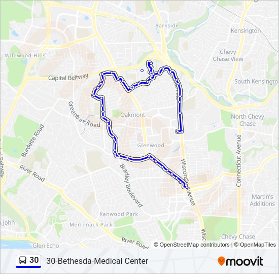30 Bus Line Map