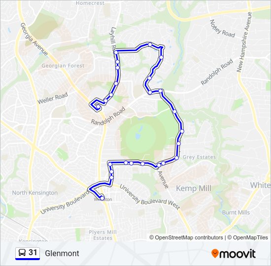 31 Bus Line Map