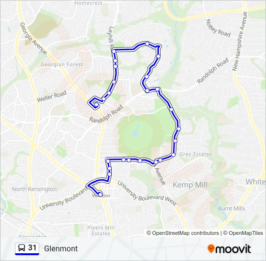 31 Bus Line Map