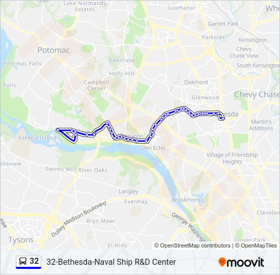32 Bus Line Map