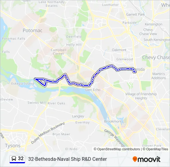 32 Bus Line Map