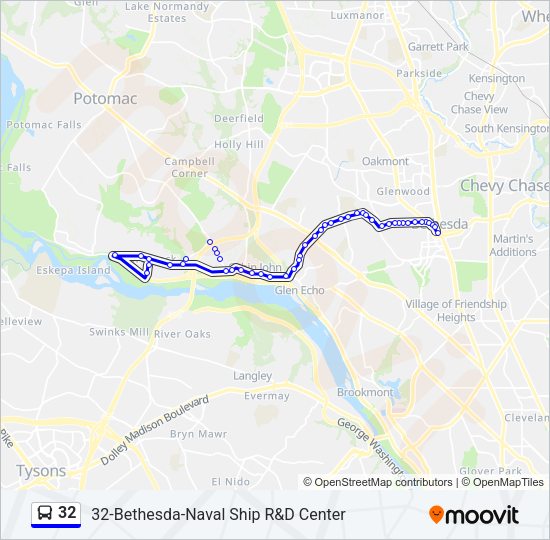 32 Bus Line Map