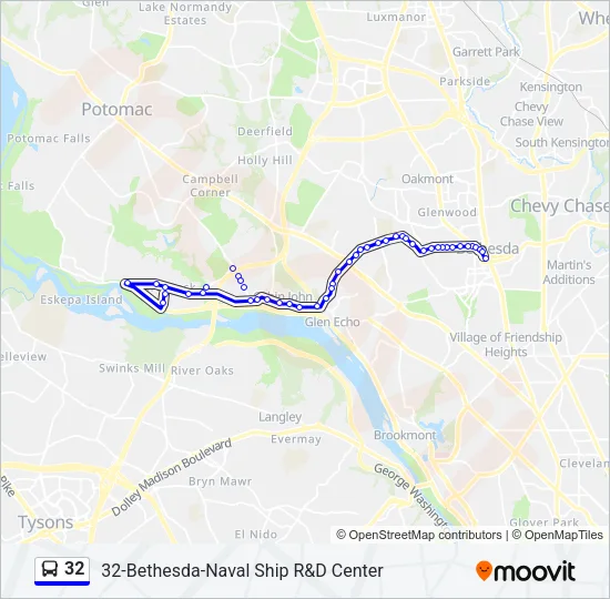 32 Bus Line Map