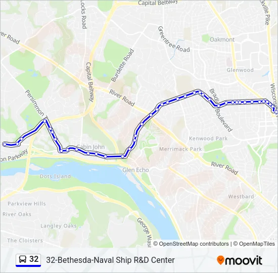Mapa de 32 de autobús