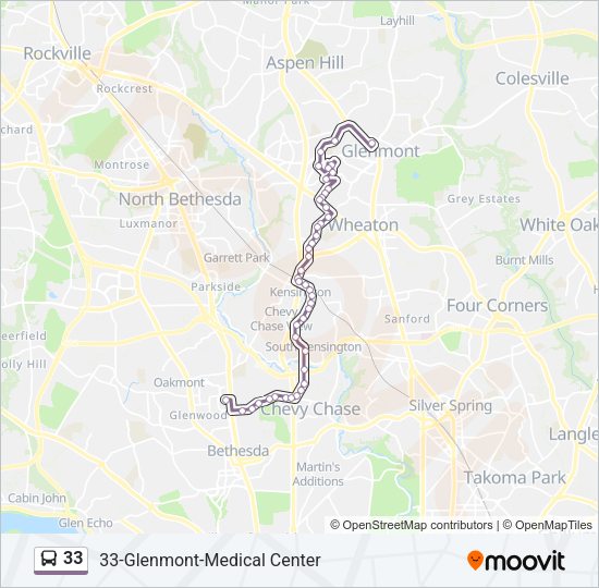 33 Bus Line Map