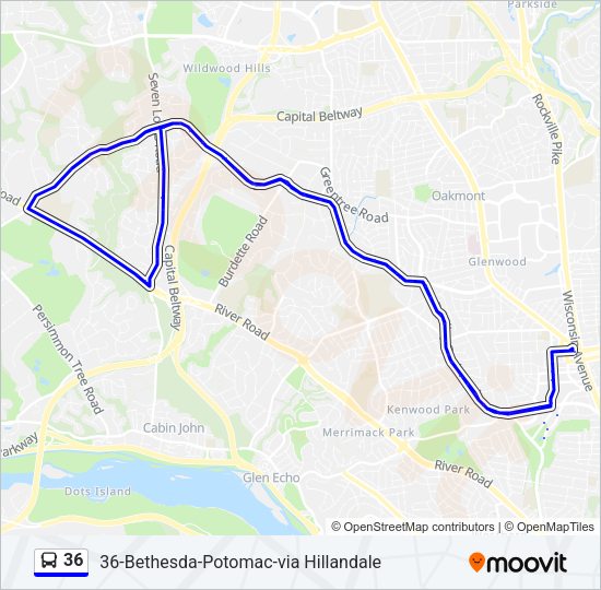 36 Bus Line Map