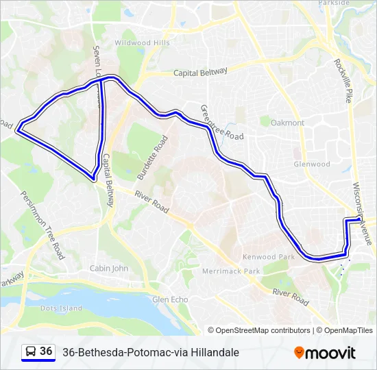 36 Bus Line Map