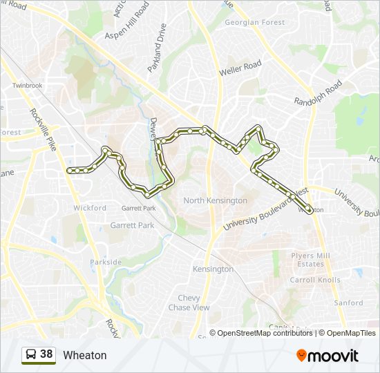 38 Bus Line Map