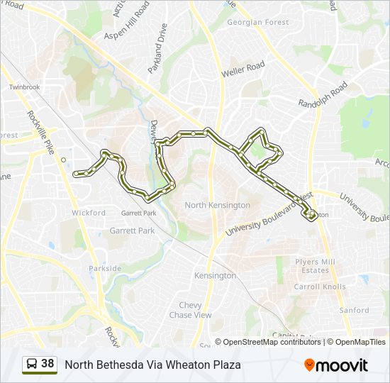 38 Bus Line Map
