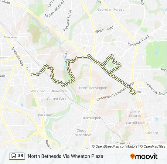 38 Bus Line Map