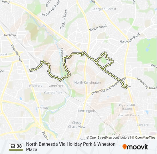 38 Bus Line Map